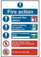 Fire Action Procedure Sign Option 2
