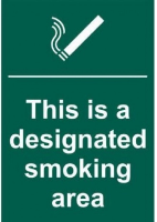 This Is A Designated Smoking Area Sign