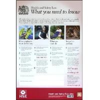 HSE01 Health &amp; Safety Poster 800mm x 600mm PVC Sign