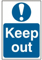 Keep Out Sign 600mm x 400mm 