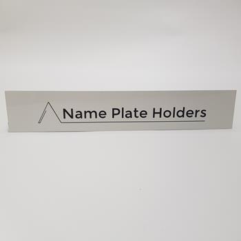 Cut Lettering Name Plate Mounted on White Insert