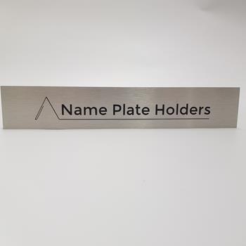 Brushed Aluminium Name Plate with Cut Lettering