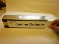 Privacy screen name plates and holders