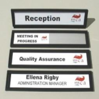 Slide in Name Plates and Holders