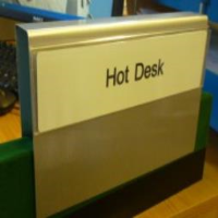 Style 12- Raised Office Desk Screen Name Plate Holder