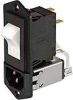 5145.3383.111 - IEC Appliance Inlet C14 with Filter, Circuit Breaker TA45