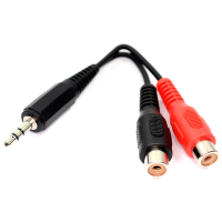 3.5mm Stereo Jack to Twin Phono RCA Sockets Adapter Cable