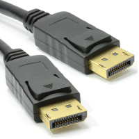 DisplayPort Male Plug to Plug Video Cable GOLD  1m LOCKING