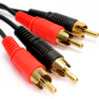 Twin RCA Phono Plugs to Twin RCA Phono Plugs Stereo Audio Cable 1m