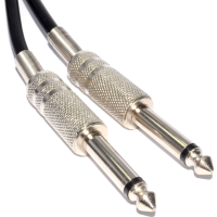 Black 0.75mm Flexible Cable 6.35mm Jack Plug To 6.35mm Jack Plug 6m