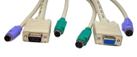 KVM Extension Cable Male To Female SVGA And PS/2 Cable Lead 2m