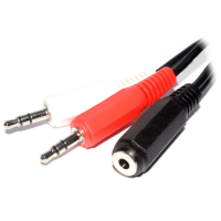 3.5mm Jack Socket To Twin Jack Plugs Cable Speakers to 2 Devices 3m