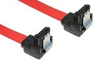 LOCKING Right Angle SATA Plug to Right Angle SATA Plug Cable Lead 90cm