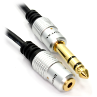Pure OFC HQ 6.35mm Jack to 3.5mm Jack Socket Adapter Cable 0.3m 30cm