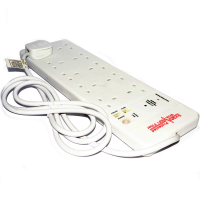 Surge Protected 10 Gang UK Extension Lead RFI Mains & BT Protection 2m