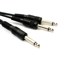 PULSE PRO 2 x 6.35mm Mono Jack Plugs to Plug Cable Lead 1.2m