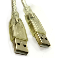 Pro Signal USB 2.0 A Male Plug to A Male Plug Cable Clear 5m