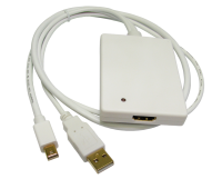 Mini-DisplayPort Male and USB 2.0 Audio to Female HDMI Adapter