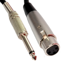 XLR Female Socket To 6.35mm Jack Plug Male Cable Lead 6m