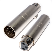 5 Pin DMX Plug to 3 Pin XLR Female Plug Audio & Lighting Adapter