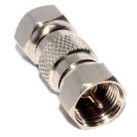 F type screw On Plug to Plug adapter Coupler Nickel