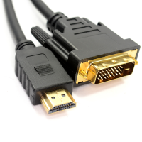 DVI-D 24+1pin Male to HDMI Digital Video Cable Lead GOLD  1m
