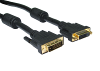 DVI-D 24+1 Male to Female Dual Link Gold Extension Cable 5m
