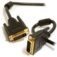 DVI-D Dual Link with Ferrite Cores Male to Male Cable Gold 3m