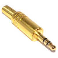 High Quality 3.5mm Stereo Plug Solder Terminal Gold