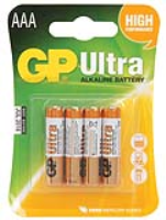 GP AAA 1.5V Ultra High Performance Alkaline Battery Pack of 4