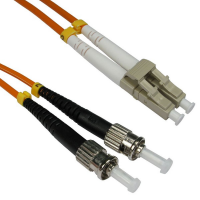 OM2 Orange Fibre Optic LC ST 50 125 Duplex MM Patch LSZH Cable 2m