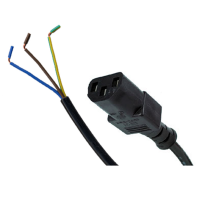 IEC C13 5 Amp Rewireable Cable IEC 3 Pin Male to Bare End Wire 2m