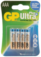 GP AAA Ultra PLUS 1.5V High Performance Alkaline Battery [4 PACK]