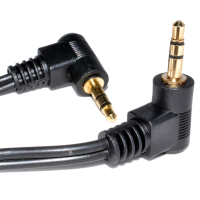 3.5mm Dual Right Angle Male Jack to Jack Stereo Audio Cable  2m