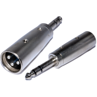 XLR Male Plug 3 Pins to 6.35mm Stereo Jack Plug Audio Adapter