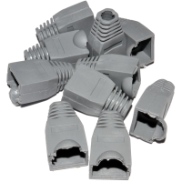 RJ45 Boots For Networking Cables with 6mm Entry Grey (pack of 10)