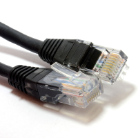 Black Network Ethernet RJ45 Cat-5E UTP PATCH LAN COPPER Cable 25cm