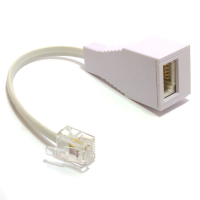 RJ11 4 Wire to BT Telephone Female Socket US To UK Adapter 6P4C 10cm