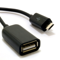 OTG USB On The Go Host HQ Adapter Cable USB A Female to Micro B Black