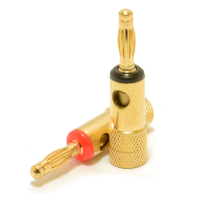 BRASS High Quality Gold 4mm Banana Plugs for Speaker Cable Red & Black