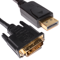 DisplayPort Plug to DVI-D 24+1 Male Plug Digital Video Cable GOLD 3m