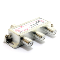 F-Type Screw Connector Splitter For Virgin Cable 5-2450 MHz 3 way