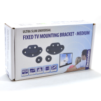 Low Profile Fixed TV Mounting Bracket 5mm Profile 26-55" TVs Max 45kg