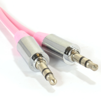 PRO PINK 3.5mm Jack Male to Male Stereo Audio Cable Lead NICKLE 1m