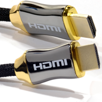 Braided Chrome HDMI Shielded Cable 4k 2k Supports 3D ARC Ethernet 1m