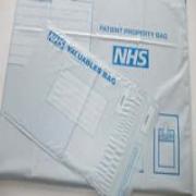 Small, Medium and Large patient's property bags