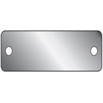 Blank stainless steel nameplate, 15mm x 50mm