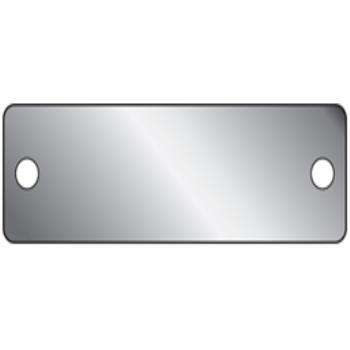 Blank stainless steel nameplate, 19mm x 63mm