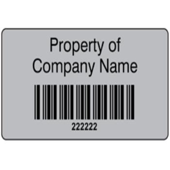 Scanmark foil barcode label (black text), 19mm x 38mm