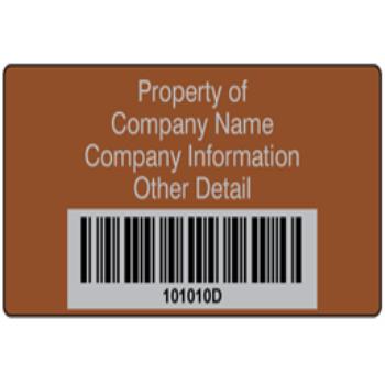 Scanmark foil barcode label (text on colour), 38mm x 76mm